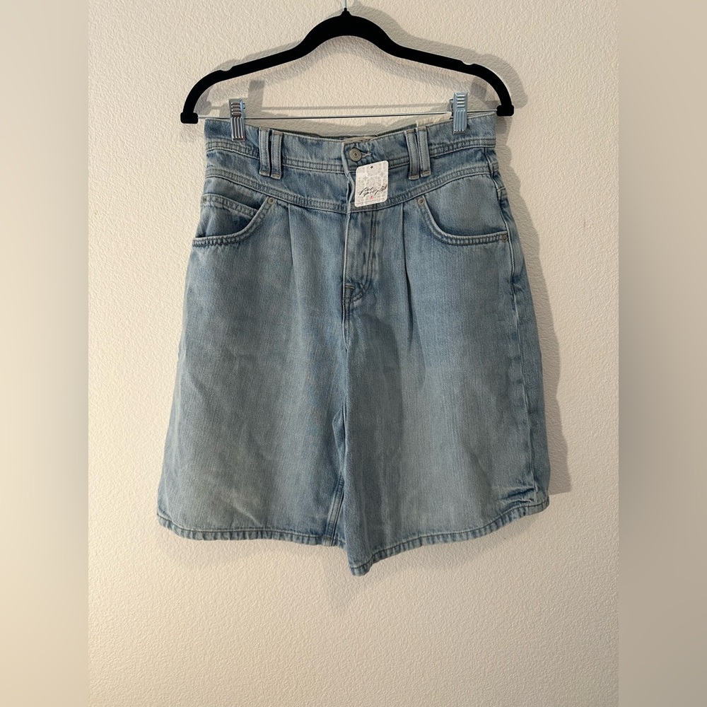 Free People Interstate Louchy Denim Shorts, 26 - Picture 3 of 8